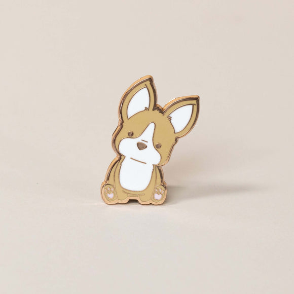 Corgi Enamel Pin - Sitting - Bellzi