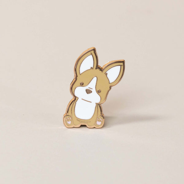 Corgi Enamel Pin - Sitting - Bellzi