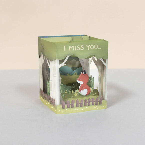 3D Greeting Card - I Miss You - Bellzi