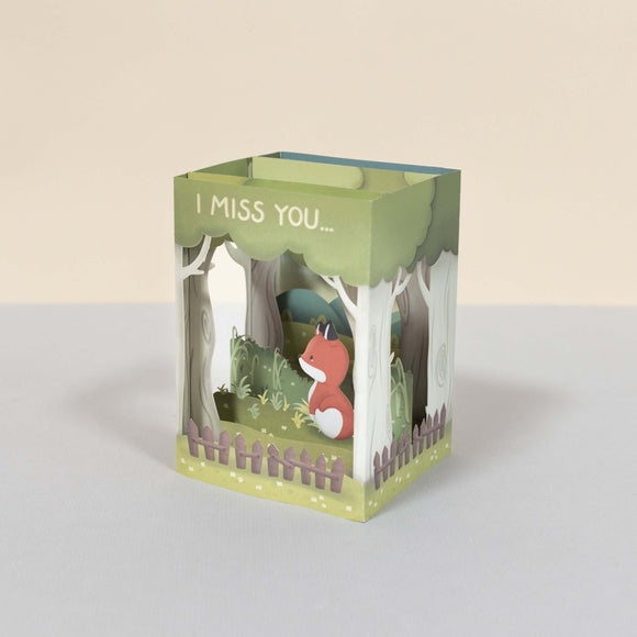 3D Greeting Card - I Miss You - Bellzi