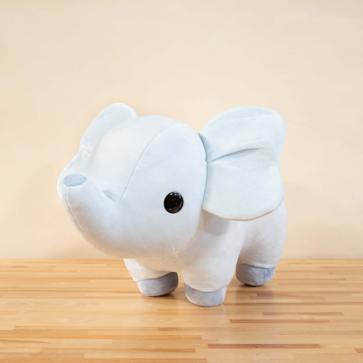 White elephant plush store toy