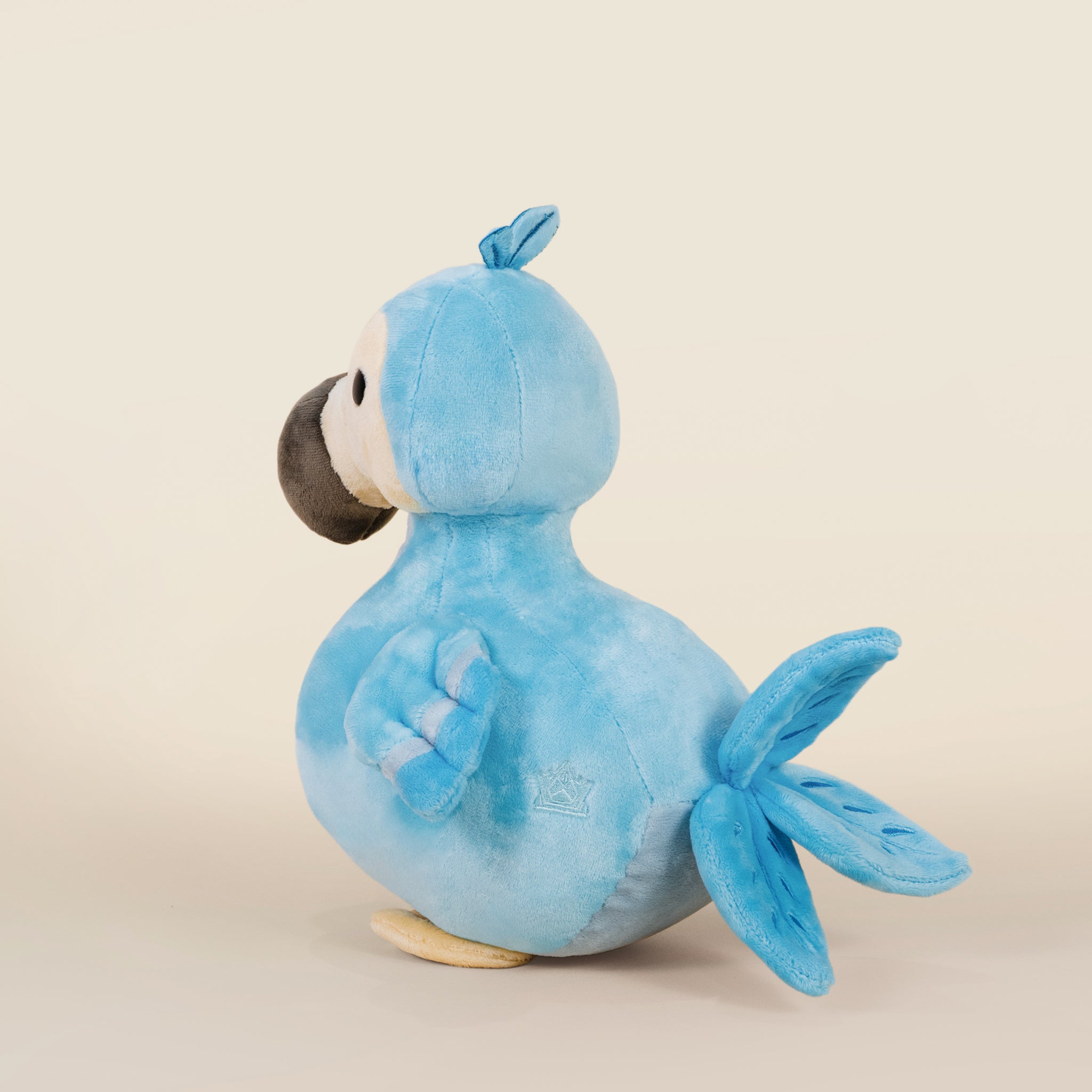 Bellzi Dodoi the Dodo Bird regular plush, rear-left view