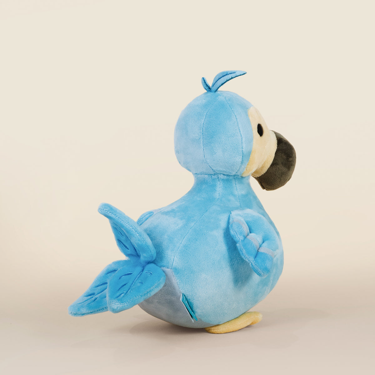 Bellzi Dodoi the Dodo Bird regular plush, rear-right view