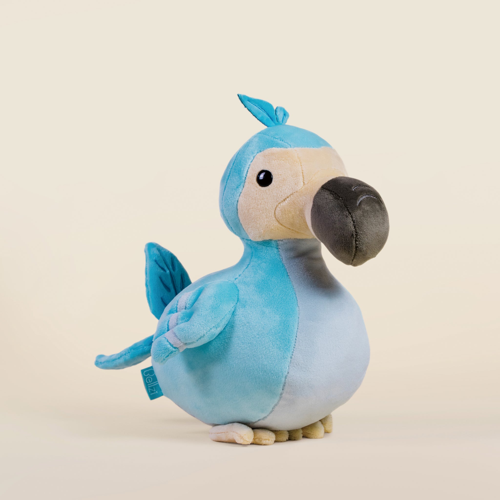 Bellzi Dodoi the Dodo Bird regular plush, front-right view
