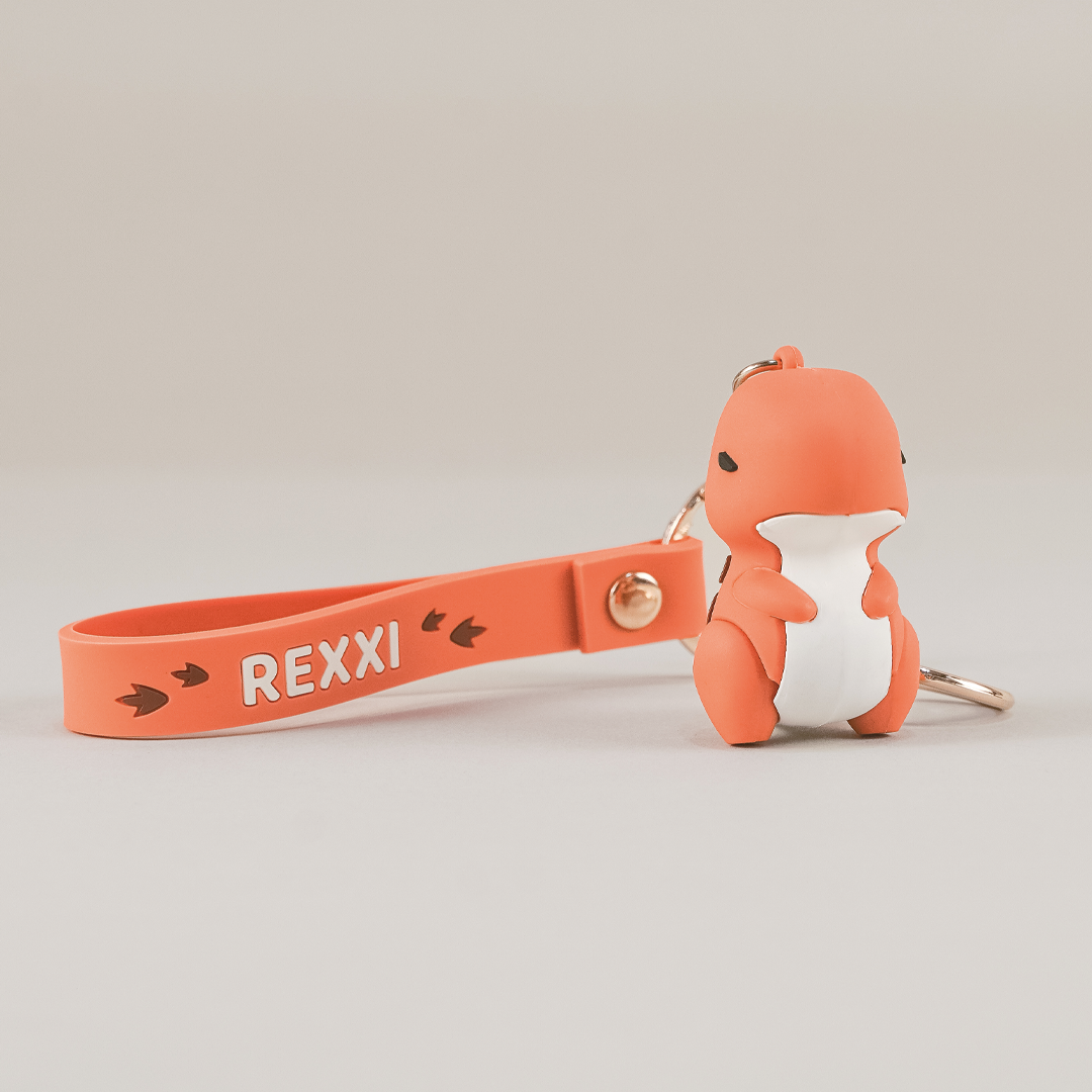 Rexxi Figure Keychain Plush Stuffed Animal by Bellzi