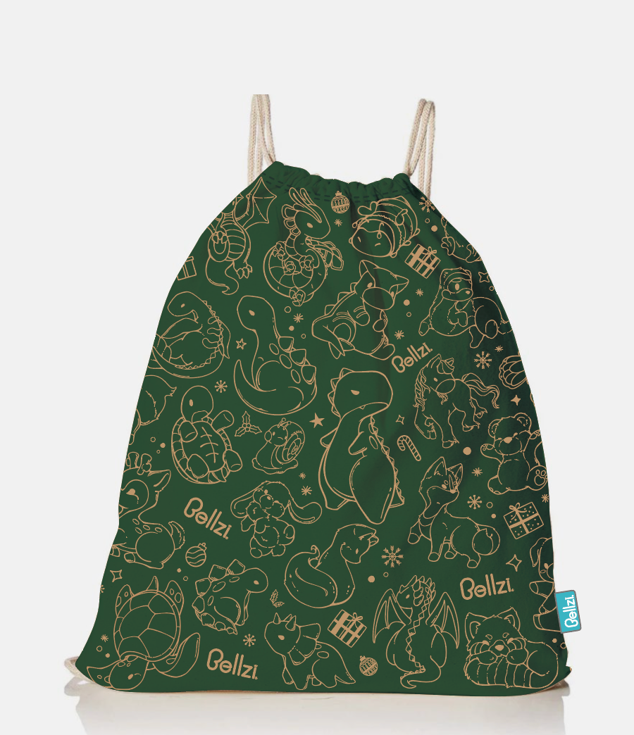 2025 Christmas Mystery Drawstring Bag - Green/Red