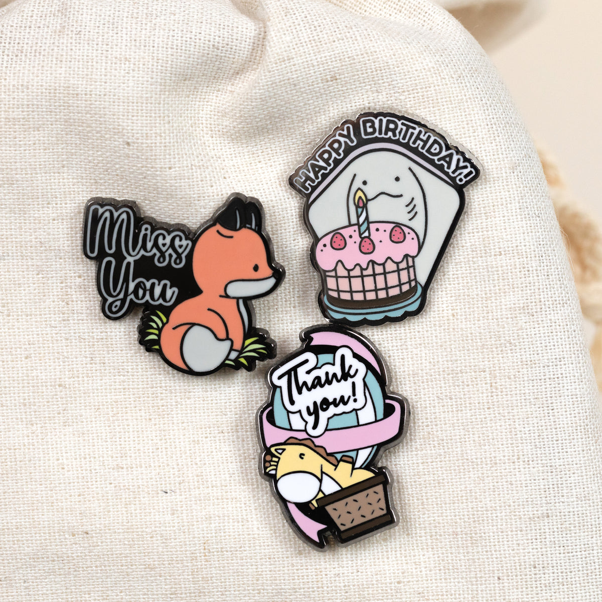 Miss you Enamel Pin