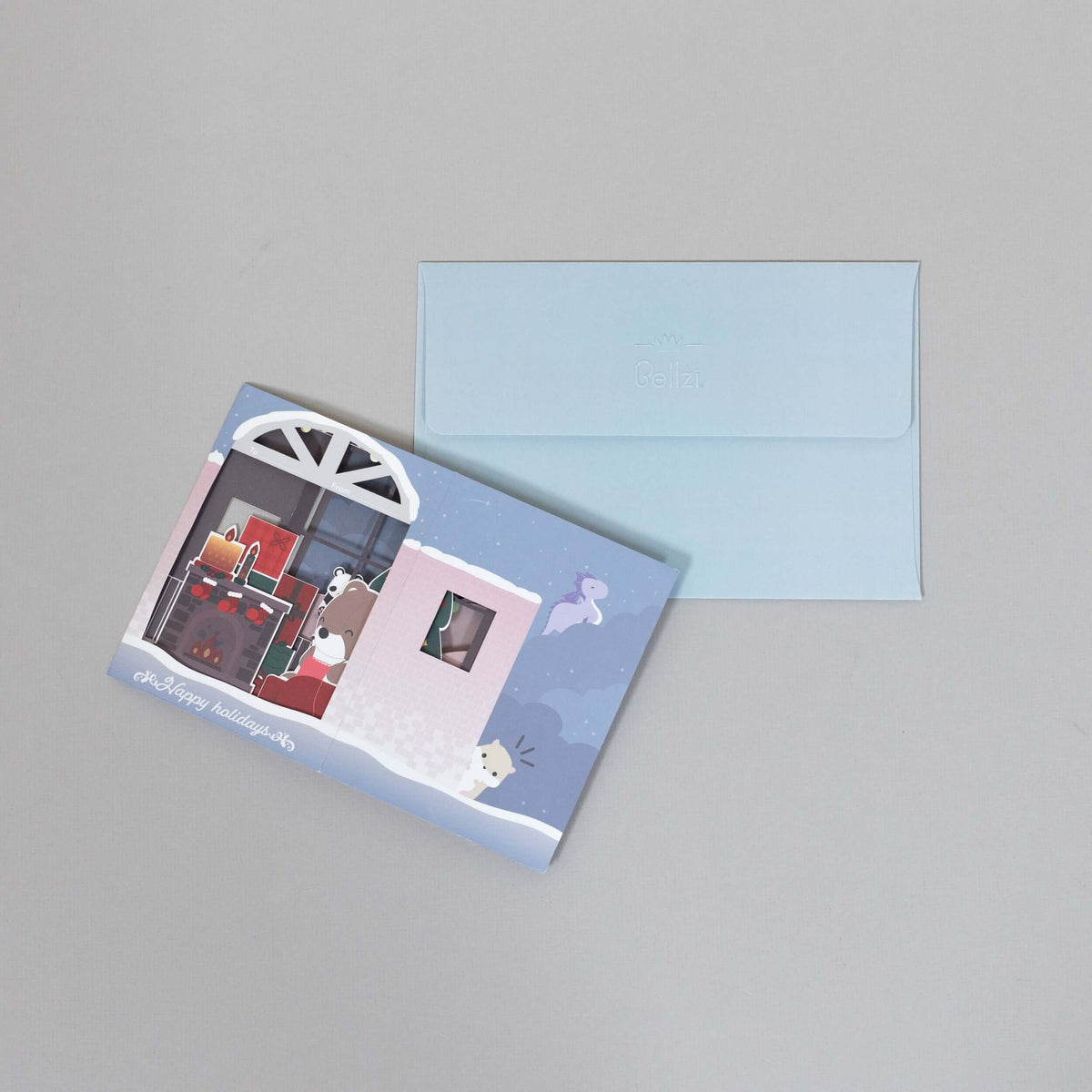 3D Greeting Card - Happy Holidays - Bellzi