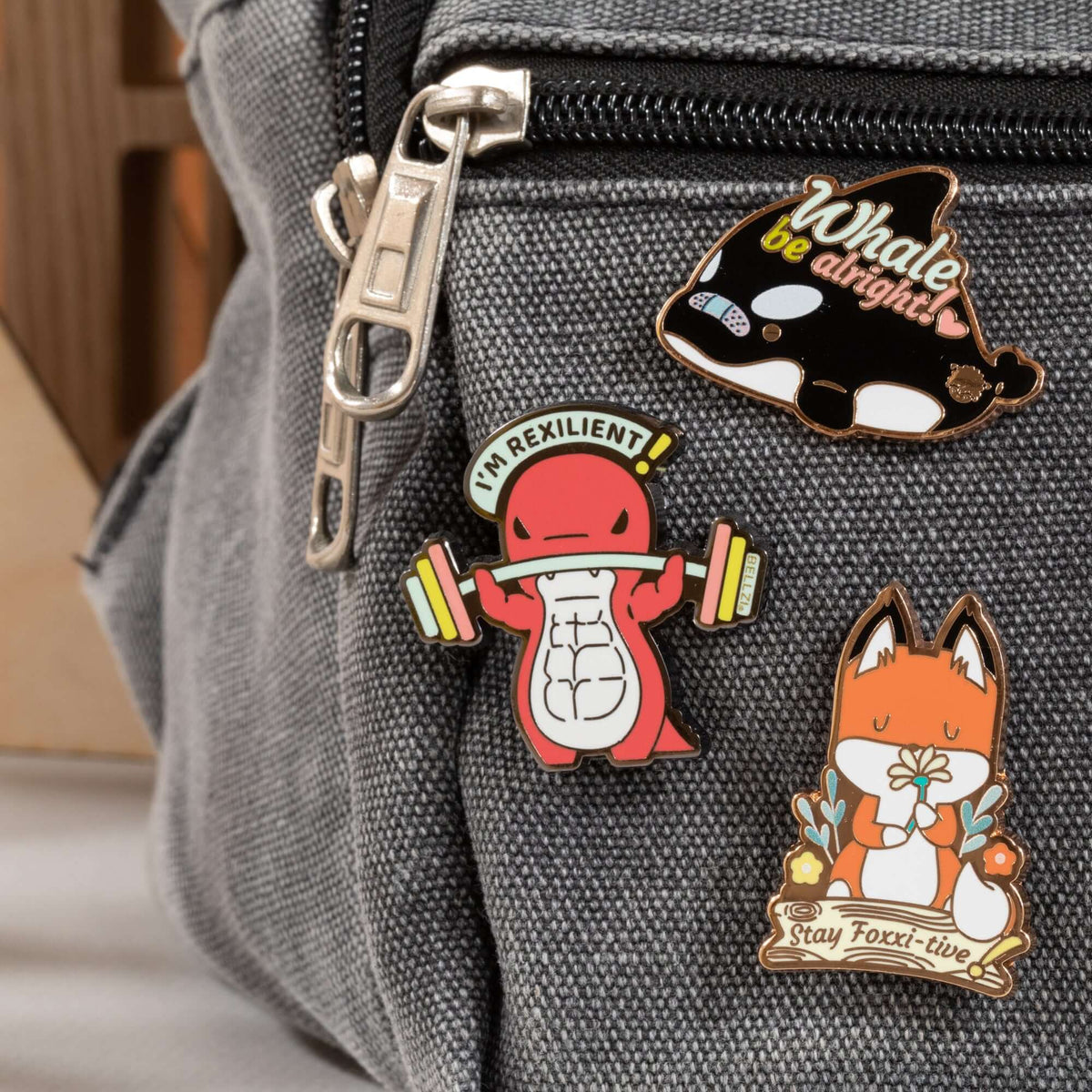 Rexxi Enamel Pin - I'm Rexilient - Bellzi